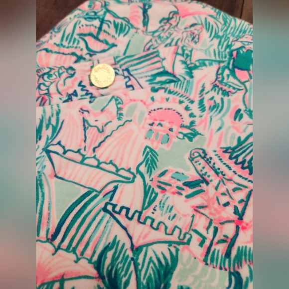 Lilly Pulitzer Madison Skort, Bright Agate Green Colorful Camelflage, Large - Picture 3 of 8